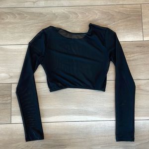 ASOS mesh long sleeve crop top
